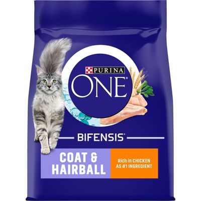 PURINA ONE Coat & Hairball Chicken & Whole Grains Dry Cat Food 750g - Image 2
