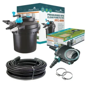 AllPondSolutions 8000L Pressurised Spin Clear Pond Filter Kit PFC-8000-ECOKIT