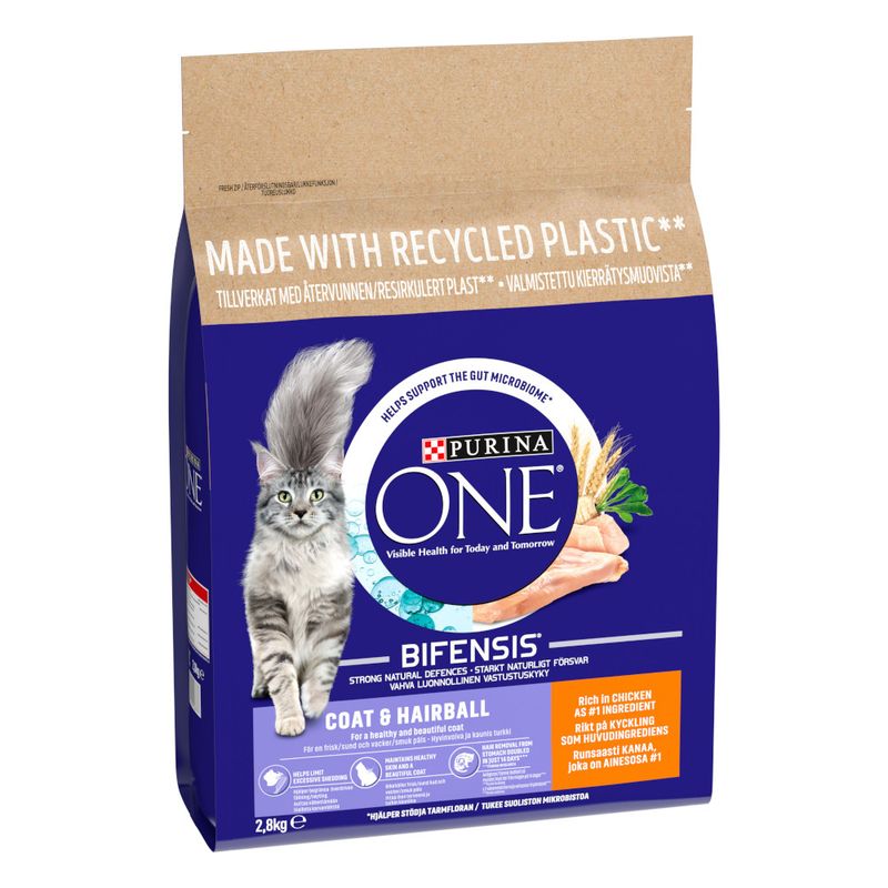 PURINA ONE Coat & Hairball Chicken & Whole Grains Dry Cat Food 750g - Image 5